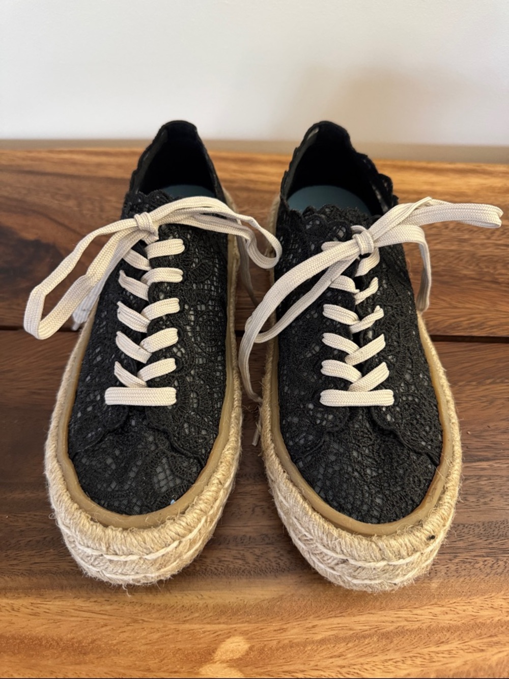 SeaVee Coronado Espadrilles in Black Lace